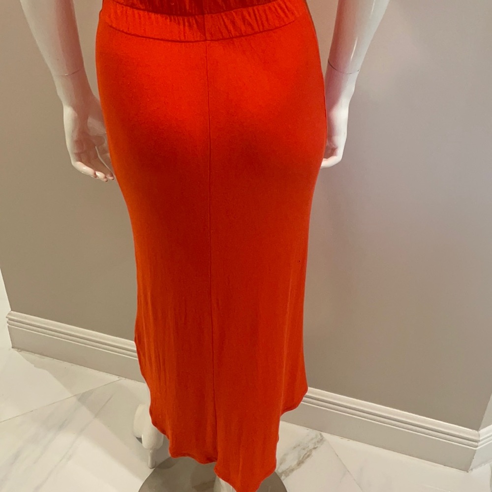 Fall Orange High-Low Hem Dress - Picture 7 of 9